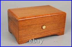 REUGE MUSIC BOX Anniversary Song & Clair De Lune DELIGHTFUL SOUND Teak Case