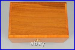 REUGE MUSIC BOX Anniversary Song & Clair De Lune DELIGHTFUL SOUND Teak Case