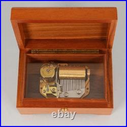 REUGE MUSIC BOX Anniversary Song & Clair De Lune DELIGHTFUL SOUND Teak Case