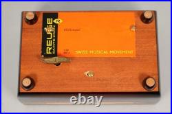 REUGE MUSIC BOX Glockenspiel HEAR IT NOW! Mirrored lid & decorative case 1/50