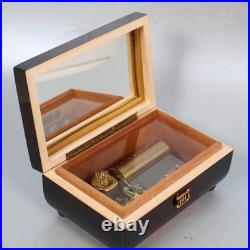 REUGE MUSIC BOX Glockenspiel HEAR IT NOW! Mirrored lid & decorative case 1/50