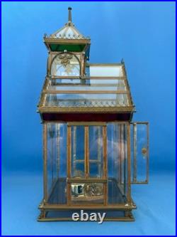 REUGE Music Box Church Beautiful Stained Glass Brass Limited Edition Vintage