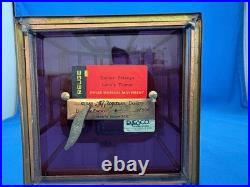REUGE Music Box Church Beautiful Stained Glass Brass Limited Edition Vintage