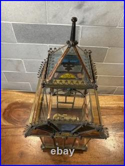 REUGE Music Box Enesco 1985 Limited Edition 489/500 Stained Glass REUGE Music Box Enesco 1985 Limited Edition 489/500 Stained Glass