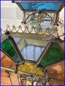 REUGE Music Box Enesco 1985 Limited Edition 489/500 Stained Glass REUGE Music Box Enesco 1985 Limited Edition 489/500 Stained Glass