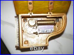 REUGE SAINT CROIX CYLINDER PIANO MUSIC BOX WithBAKELITE TOP PLAYS BEAUTIFULLY