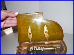 REUGE SAINT CROIX CYLINDER PIANO MUSIC BOX WithBAKELITE TOP PLAYS BEAUTIFULLY
