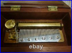 REUGE SAINTE-CROIX SWISS MUSIC BOX CH 3/72 Custom Hand Made Solid Wooden Box