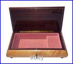 REUGE SAN FRANCISCO MUSIC BOX CO WOOD LAQUER MEMORY With LOCKING KEY