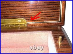REUGE SAN FRANCISCO MUSIC BOX CO WOOD LAQUER MEMORY With LOCKING KEY