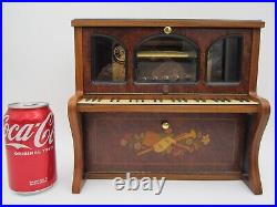 REUGE ST CROIX MUSIC BOX JEWLERY RING BOX Inlaid Wood UPRIGHT PLAYER PIANO MINT