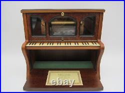 REUGE ST CROIX MUSIC BOX JEWLERY RING BOX Inlaid Wood UPRIGHT PLAYER PIANO MINT