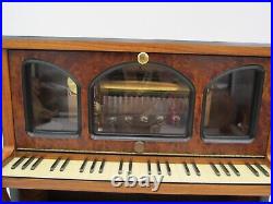 REUGE ST CROIX MUSIC BOX JEWLERY RING BOX Inlaid Wood UPRIGHT PLAYER PIANO MINT