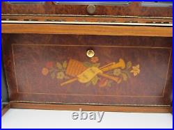 REUGE ST CROIX MUSIC BOX JEWLERY RING BOX Inlaid Wood UPRIGHT PLAYER PIANO MINT