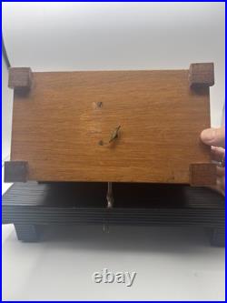 REUGE SWISS Music Jewelry Box, Lovely Marquetry Plays Music Ballerina Missing