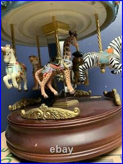 Rare # 131/3500 San Francisco Music Box Co. Ltd Edition 6 Horse Musical Carousel