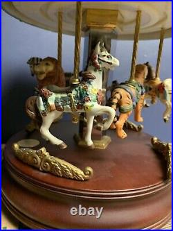 Rare # 131/3500 San Francisco Music Box Co. Ltd Edition 6 Horse Musical Carousel