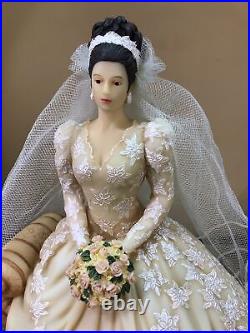 Rare 1990's San Francisco Music Box By Nancy Jacobsen Figural Bridal Statue