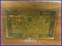 Rare Antique 1880s Antique French Tile Music Box Trivet