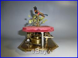 Rare Antique German Automaton Singing Bird Cage Music Box Customized Bird Tone