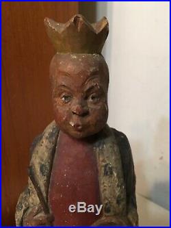 Rare Antique Hand Carved Wood King Whistler Automaton By Karl Griesbaum Project