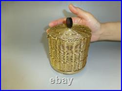 Rare Antique Swiss Music Box With Gold Gilt Wire Strung Case (Watch The Video)