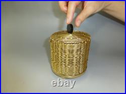 Rare Antique Swiss Music Box With Gold Gilt Wire Strung Case (Watch The Video)