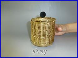 Rare Antique Swiss Music Box With Gold Gilt Wire Strung Case (Watch The Video)