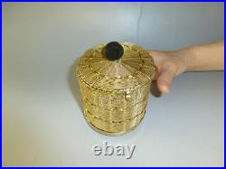 Rare Antique Swiss Music Box With Gold Gilt Wire Strung Case (Watch The Video)