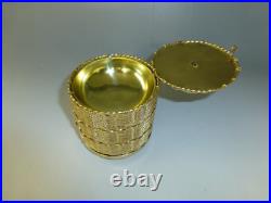 Rare Antique Swiss Music Box With Gold Gilt Wire Strung Case (Watch The Video)