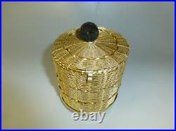 Rare Antique Swiss Music Box With Gold Gilt Wire Strung Case (Watch The Video)