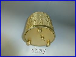 Rare Antique Swiss Music Box With Gold Gilt Wire Strung Case (Watch The Video)