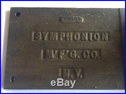 Rare Antique Symphonion Music Box Bed Plate