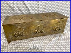 Rare Antique Thorens Solid Brass Zimbalist Swiss Music Box 17x6x 5.5 Working