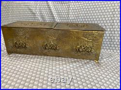 Rare Antique Thorens Solid Brass Zimbalist Swiss Music Box 17x6x 5.5 Working