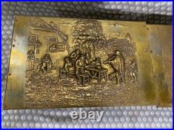 Rare Antique Thorens Solid Brass Zimbalist Swiss Music Box 17x6x 5.5 Working