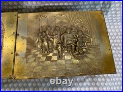 Rare Antique Thorens Solid Brass Zimbalist Swiss Music Box 17x6x 5.5 Working