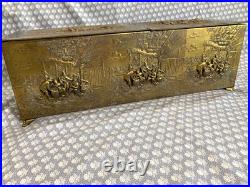 Rare Antique Thorens Solid Brass Zimbalist Swiss Music Box 17x6x 5.5 Working