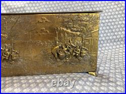 Rare Antique Thorens Solid Brass Zimbalist Swiss Music Box 17x6x 5.5 Working