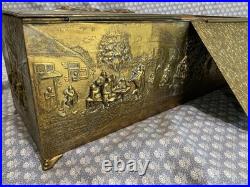 Rare Antique Thorens Solid Brass Zimbalist Swiss Music Box 17x6x 5.5 Working