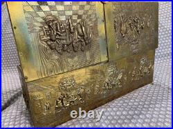 Rare Antique Thorens Solid Brass Zimbalist Swiss Music Box 17x6x 5.5 Working