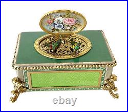 Rare Double Singing Bird Music Box Automaton