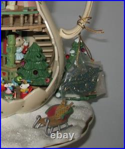 Rare Enesco 1993 Teapot Bungalow MusicBox'Twas The Night Before Christmas VIDEO