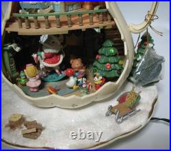 Rare Enesco 1993 Teapot Bungalow MusicBox'Twas The Night Before Christmas VIDEO