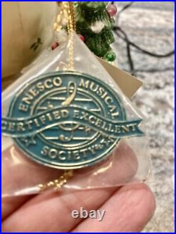 Rare Enesco 1993 Teapot Bungalow MusicBox'Twas The Night Before Christmas Works