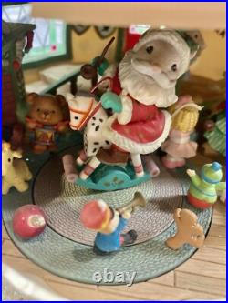 Rare Enesco 1993 Teapot Bungalow MusicBox'Twas The Night Before Christmas Works