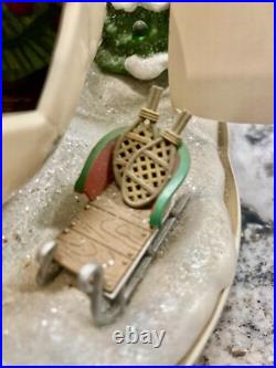 Rare Enesco 1993 Teapot Bungalow MusicBox'Twas The Night Before Christmas Works