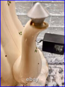 Rare Enesco 1993 Teapot Bungalow MusicBox'Twas The Night Before Christmas Works