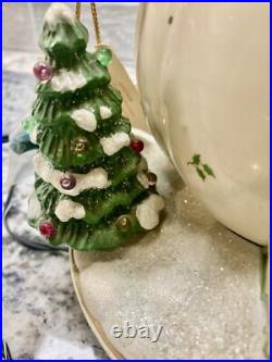 Rare Enesco 1993 Teapot Bungalow MusicBox'Twas The Night Before Christmas Works