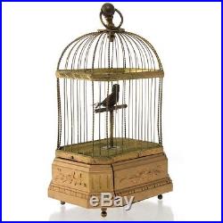 Rare German Antique Singing Bird Cage Automaton Music Box Karl Griesbaum Ca 1880